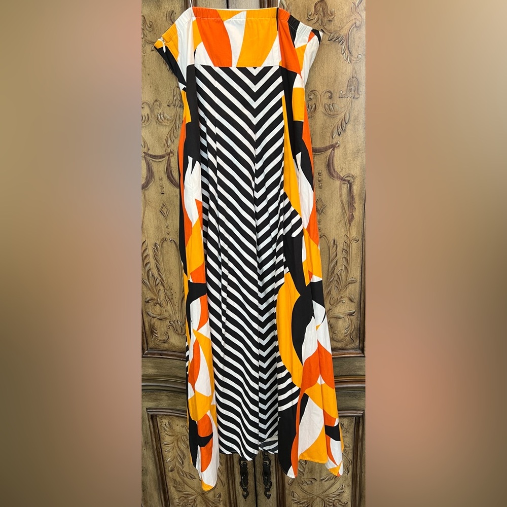 Anthropologie Tabitha Strapless Abstract Pattern Dress - Picture 3 of 9
